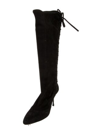 Salvatore Ferragamo Suede Lace-Up Boots