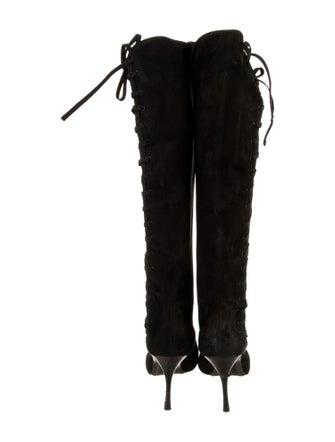 Salvatore Ferragamo Suede Lace-Up Boots