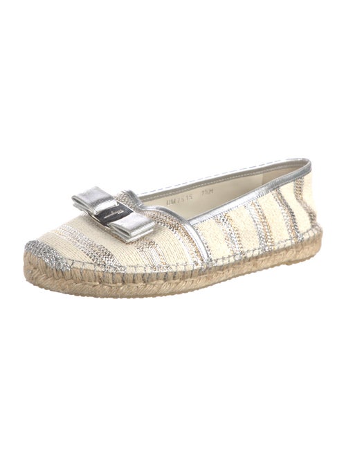 Salvatore Ferragamo Vara Bow Accent Canvas Espadrilles