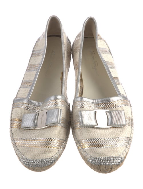 Salvatore Ferragamo Vara Bow Accent Canvas Espadrilles