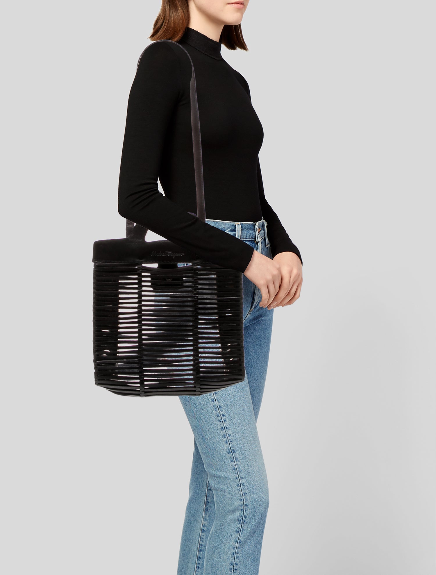 Salvatore Ferragamo Leather Messenger Bag