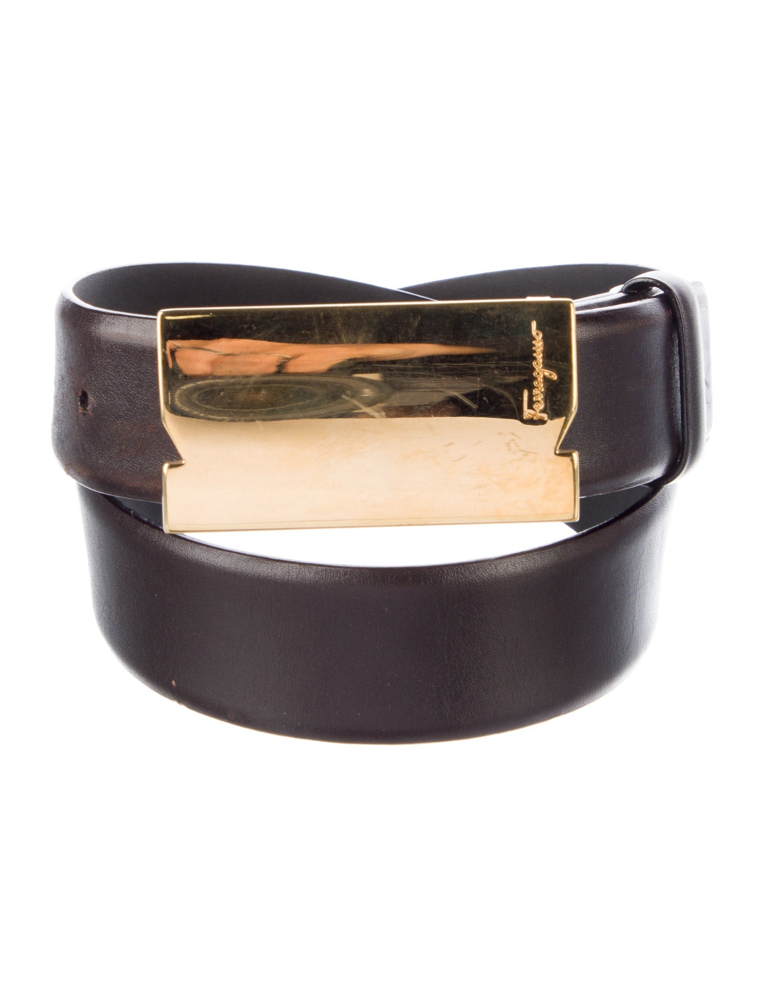 Salvatore Ferragamo Skinny Leather Belt Kit
