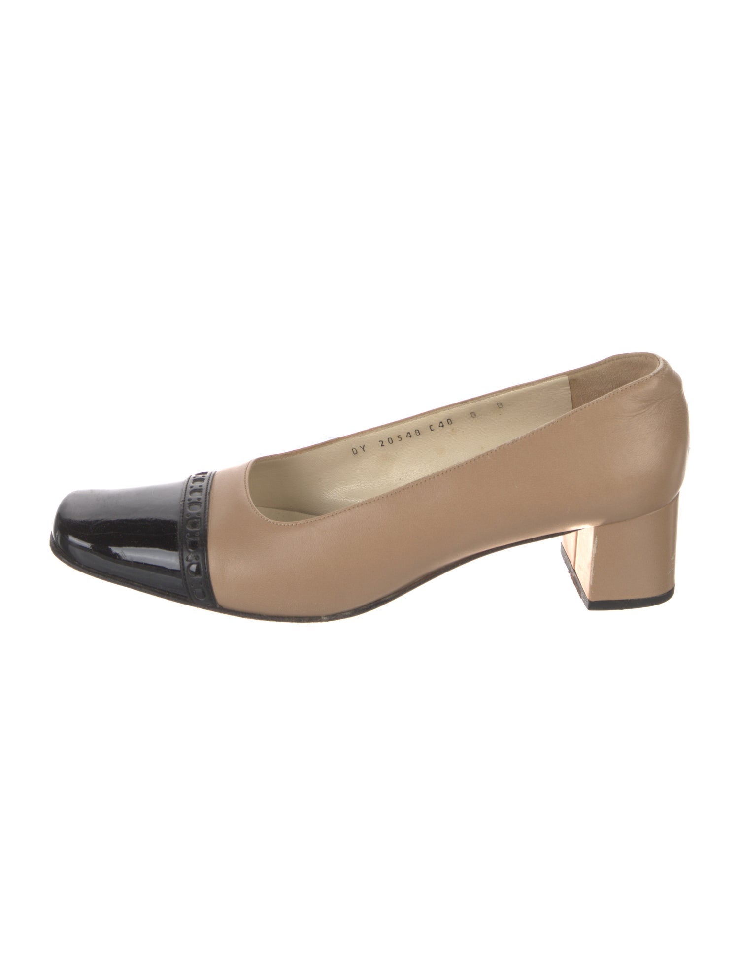 Salvatore Ferragamo Leather Colorblock Pattern Pumps