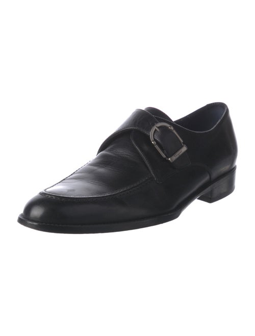 Salvatore Ferragamo Leather Monk Straps
