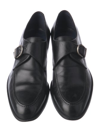 Salvatore Ferragamo Leather Monk Straps
