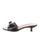 Salvatore Ferragamo Vara Bow Accent Patent Leather Slides