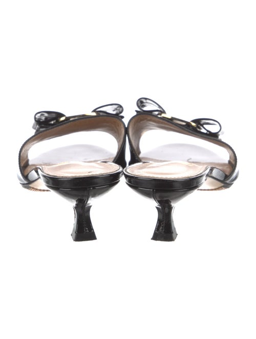 Salvatore Ferragamo Vara Bow Accent Patent Leather Slides