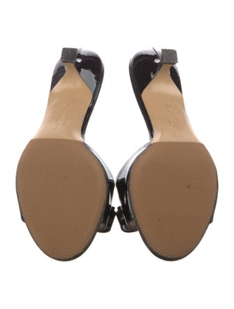 Salvatore Ferragamo Vara Bow Accent Patent Leather Slides