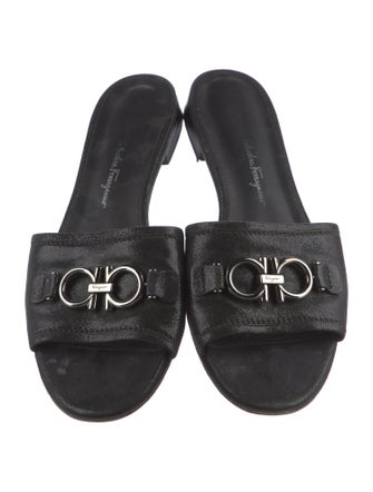 Salvatore Ferragamo Leather Slides