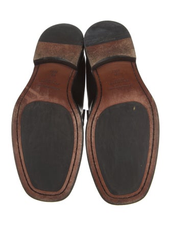 Salvatore Ferragamo Leather Monk Straps