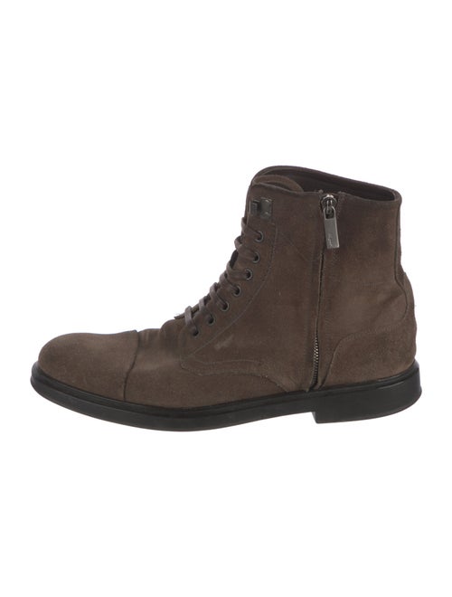 Salvatore Ferragamo Suede Lace-Up Boots