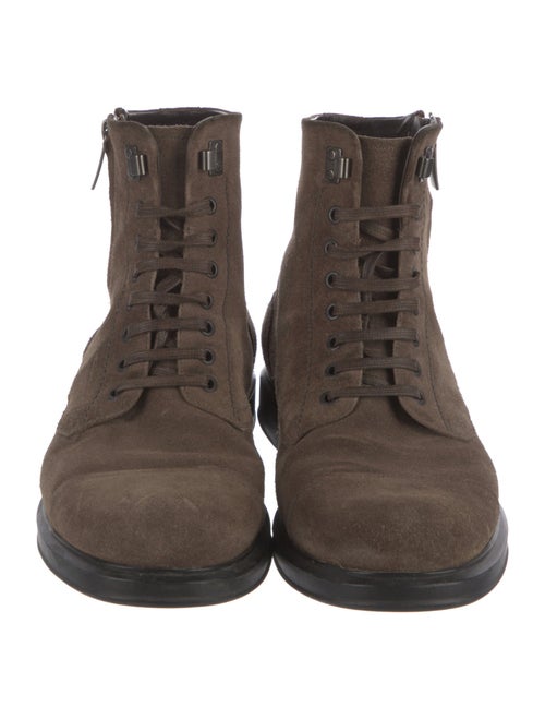 Salvatore Ferragamo Suede Lace-Up Boots