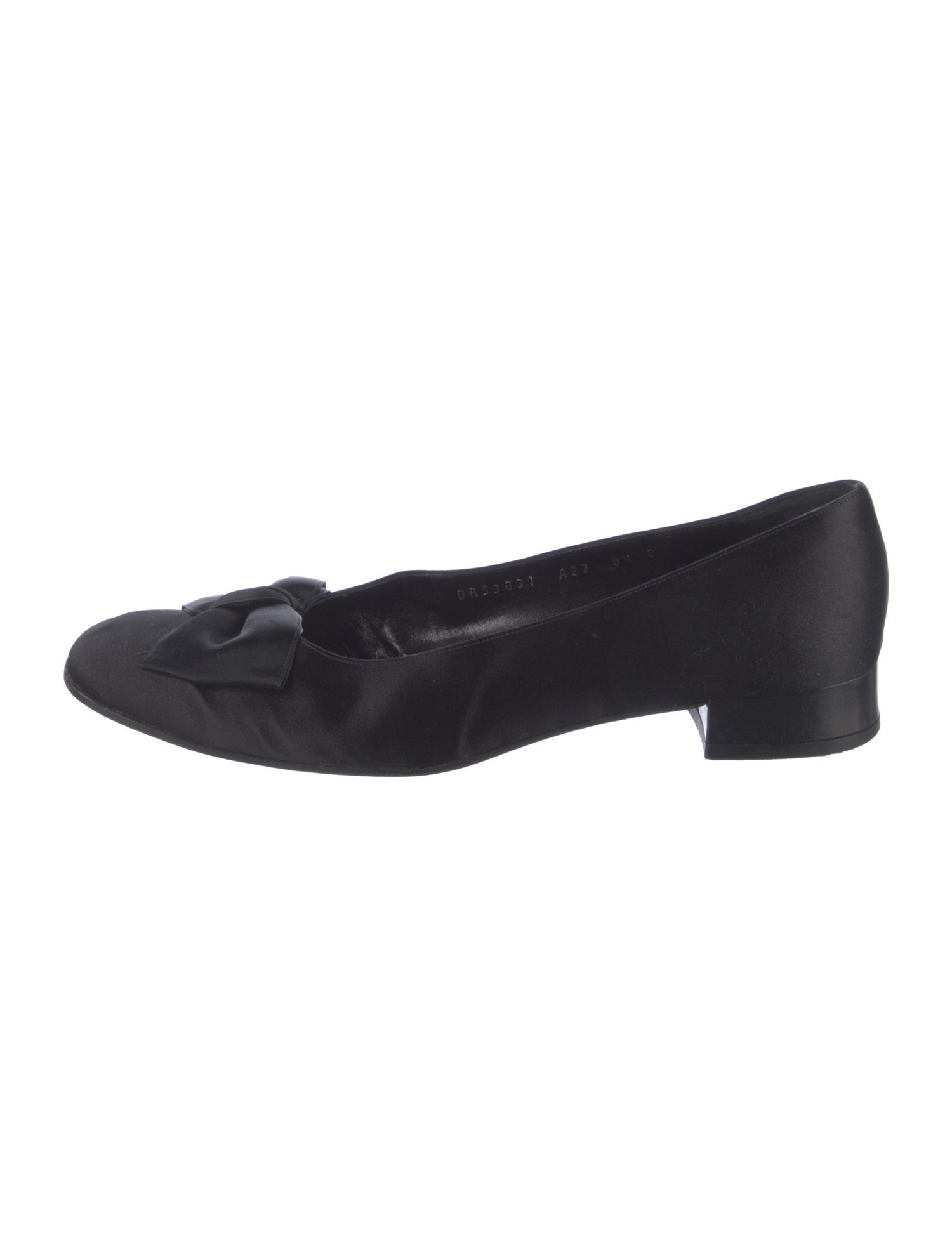 Salvatore Ferragamo Satin Bow Accents Flats