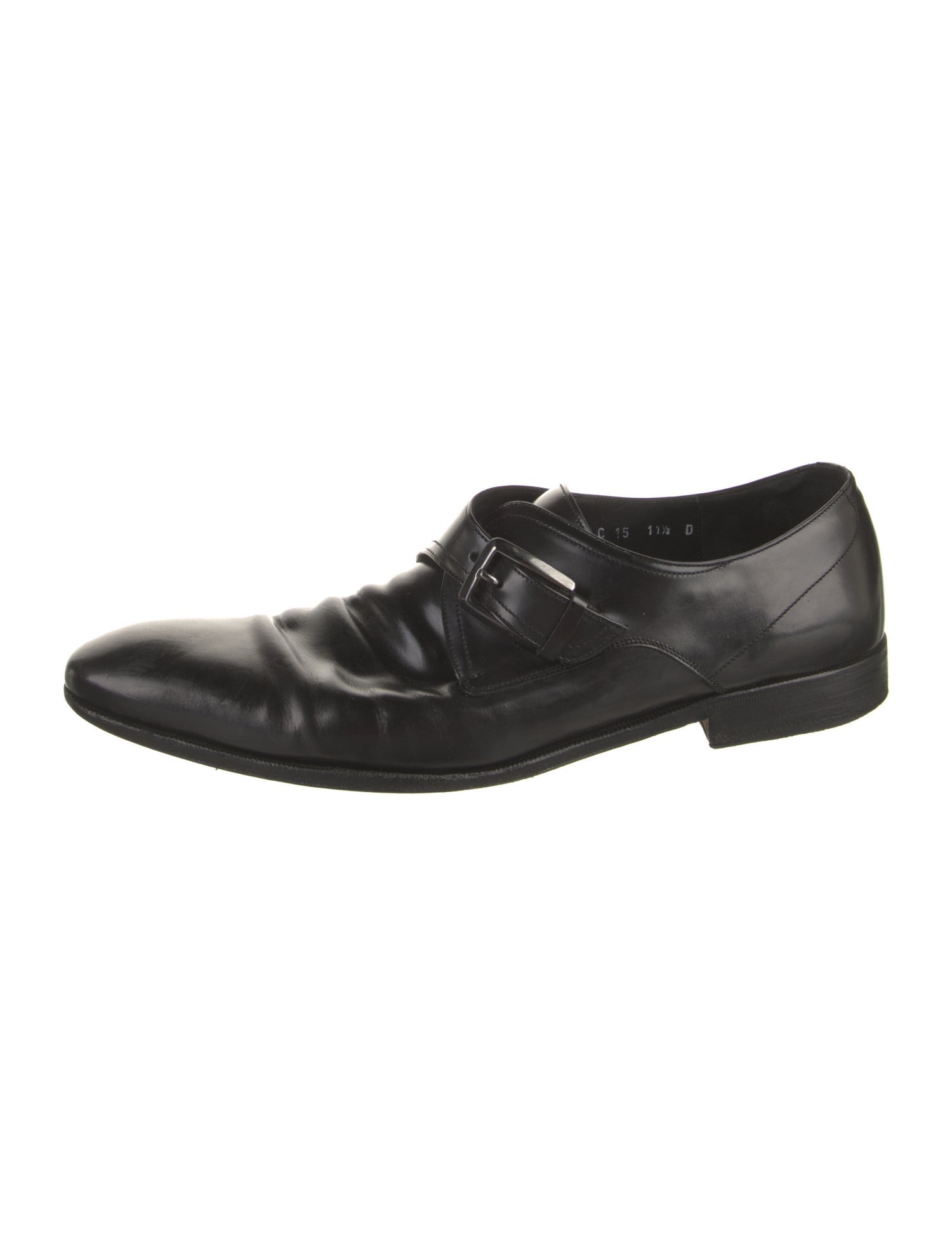 Salvatore Ferragamo Leather Monk Straps