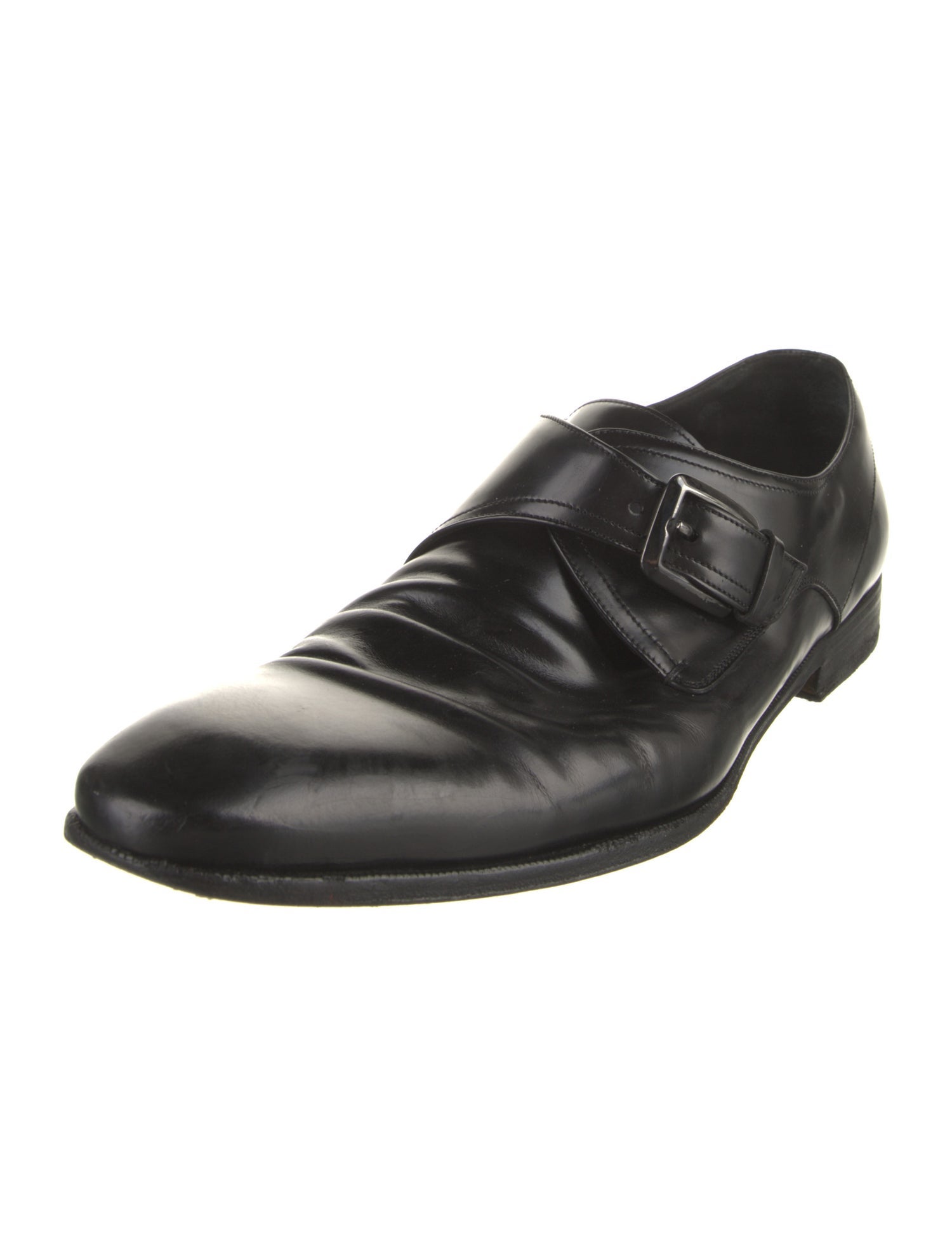 Salvatore Ferragamo Leather Monk Straps