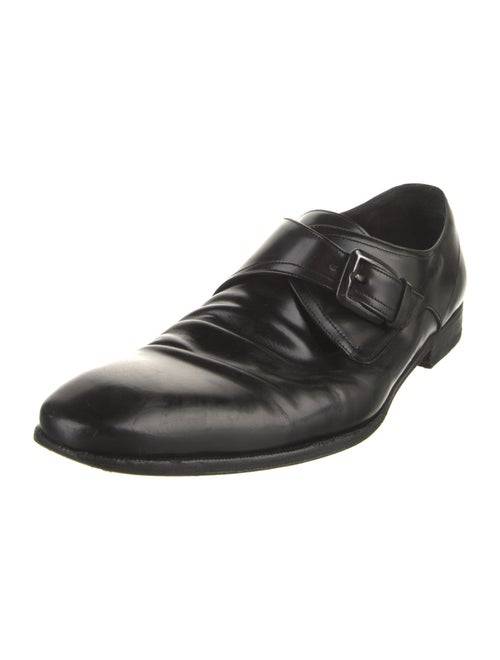 Salvatore Ferragamo Leather Monk Straps