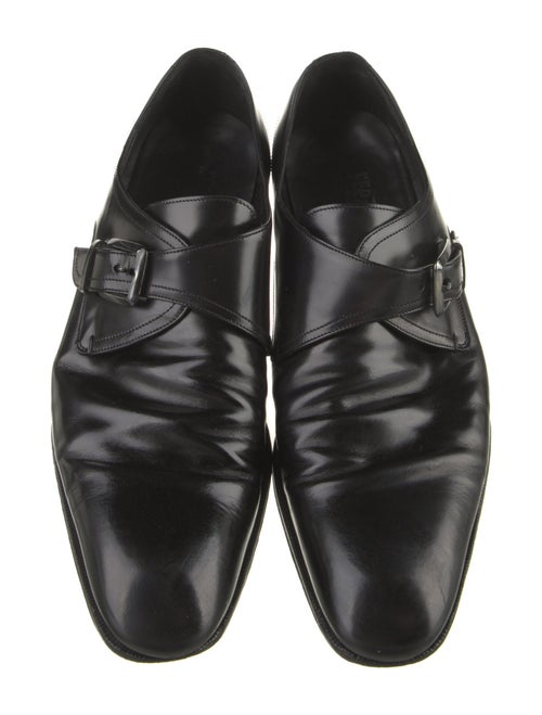 Salvatore Ferragamo Leather Monk Straps