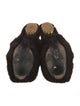 Salvatore Ferragamo Faux Fur Graphic Print Mules