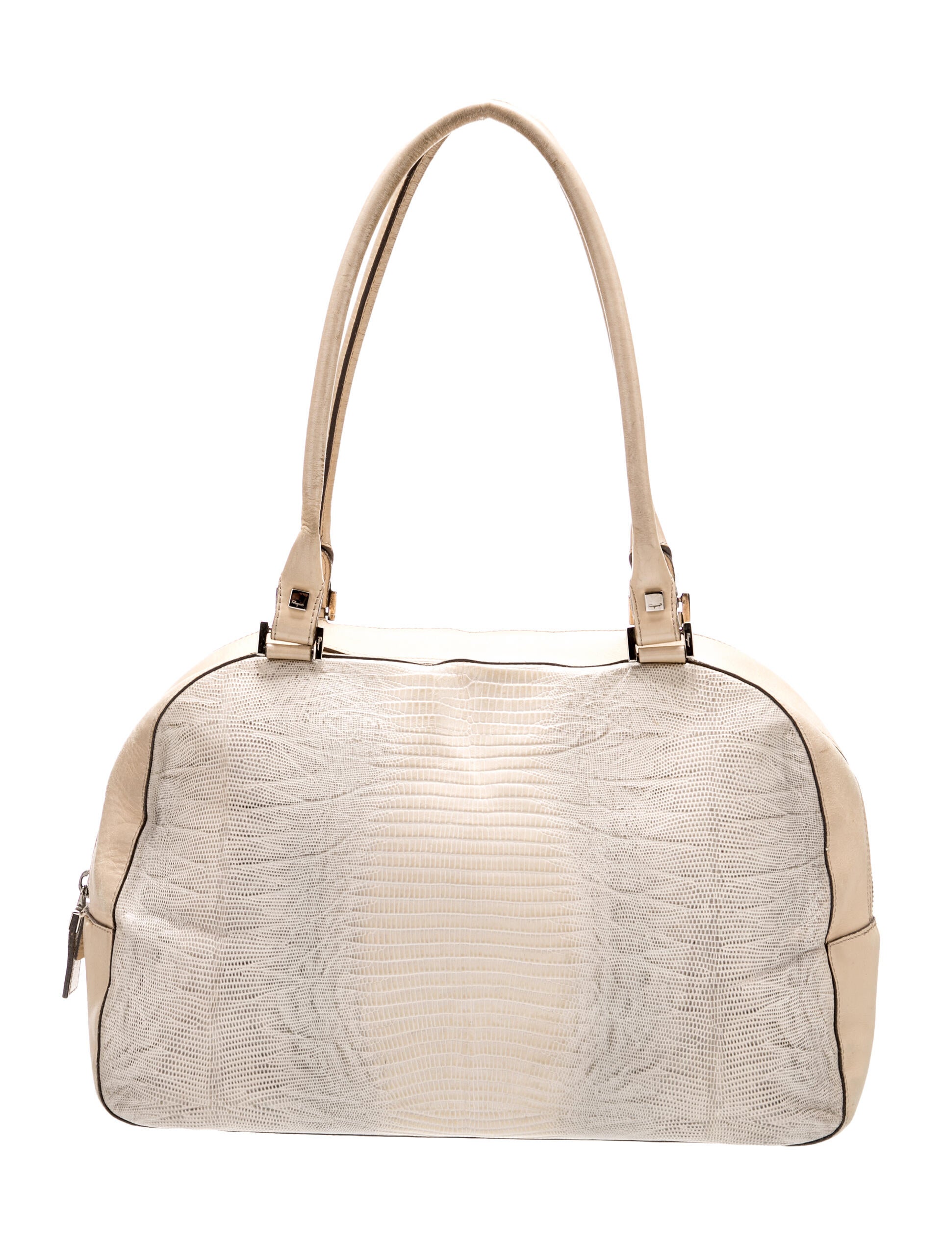Salvatore Ferragamo Embossed Leather Shoulder Bag