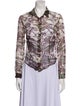 Salvatore Ferragamo Printed Long Sleeve Button-Up Top