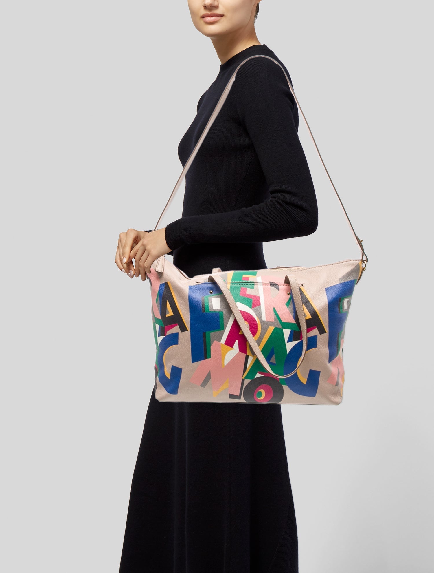 Salvatore Ferragamo Leather Messenger Bag