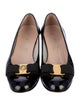 Salvatore Ferragamo Vara Bow Accent Patent Leather Flats