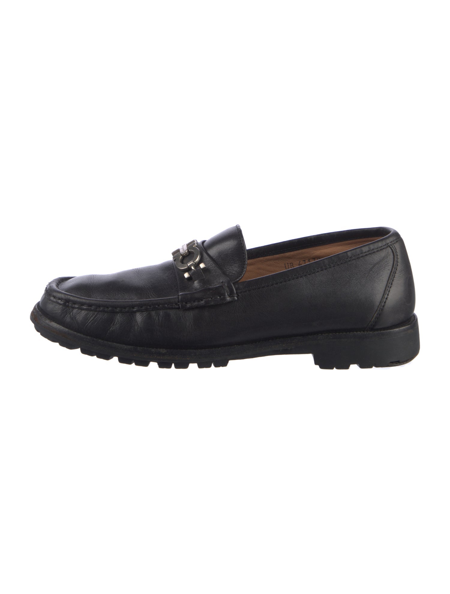 Salvatore Ferragamo Gancini Logo Leather Dress Loafers
