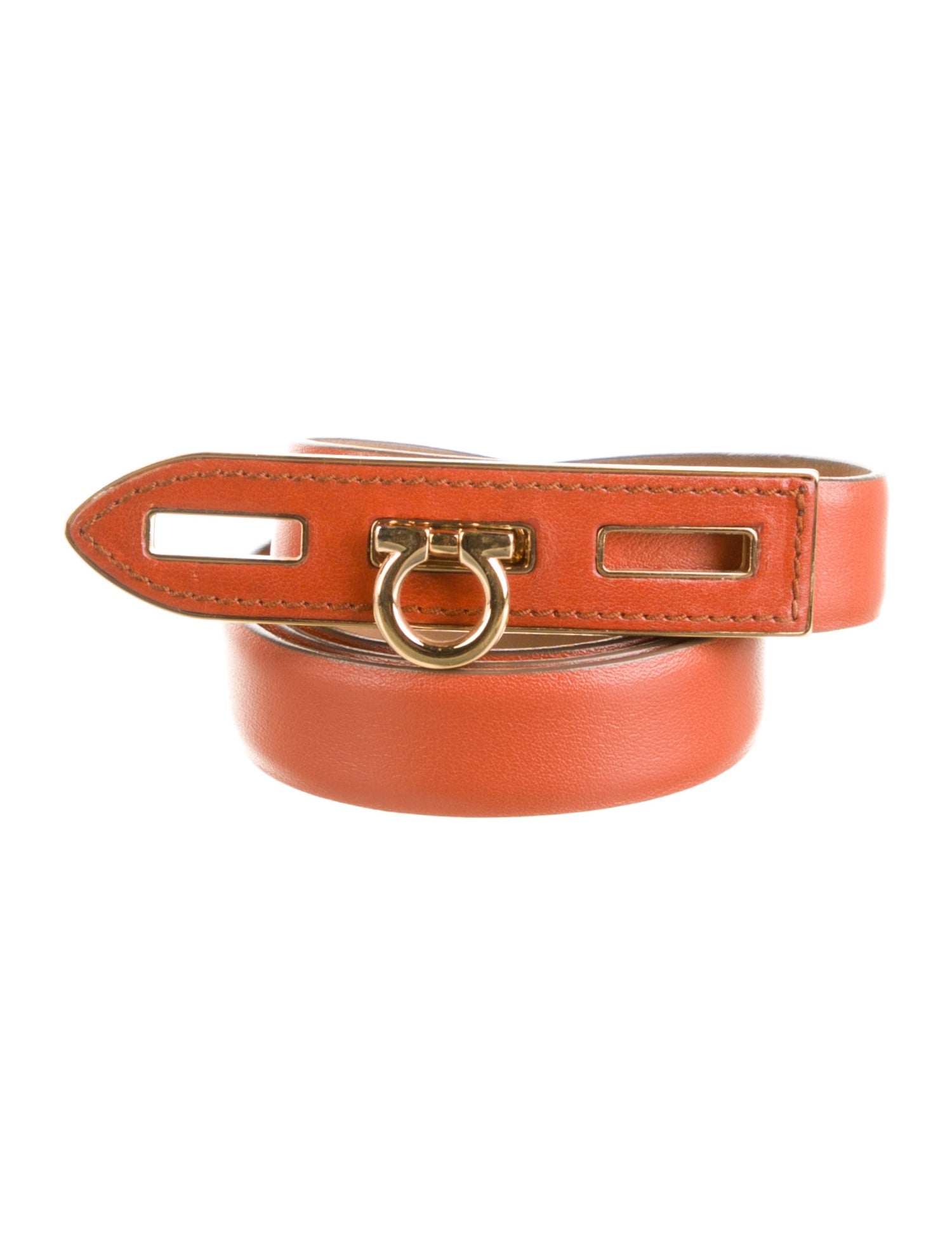 Salvatore Ferragamo Skinny Leather Belt Kit