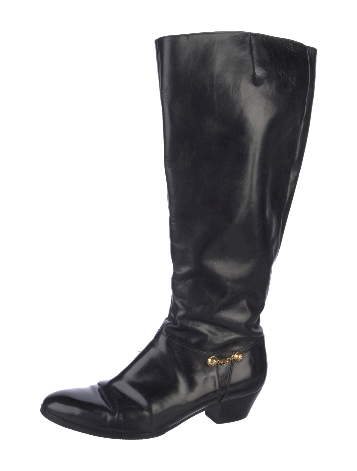 Salvatore Ferragamo Leather Riding Boots