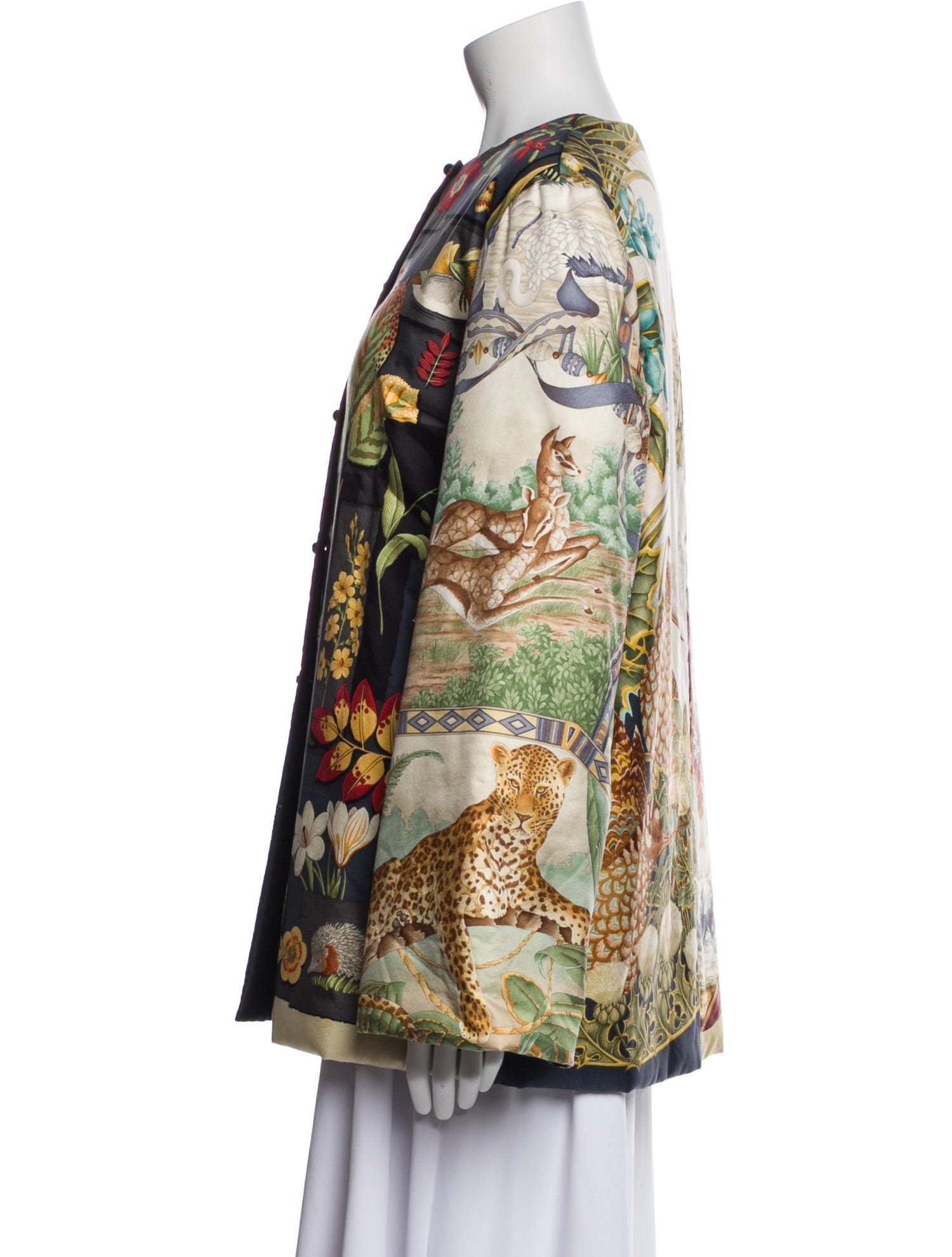 Salvatore Ferragamo Silk Floral Print Evening Jacket