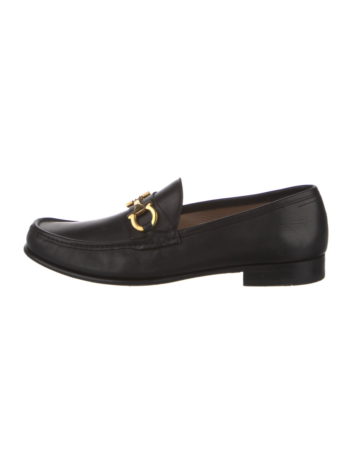 Salvatore Ferragamo Gancini Logo Leather Loafers