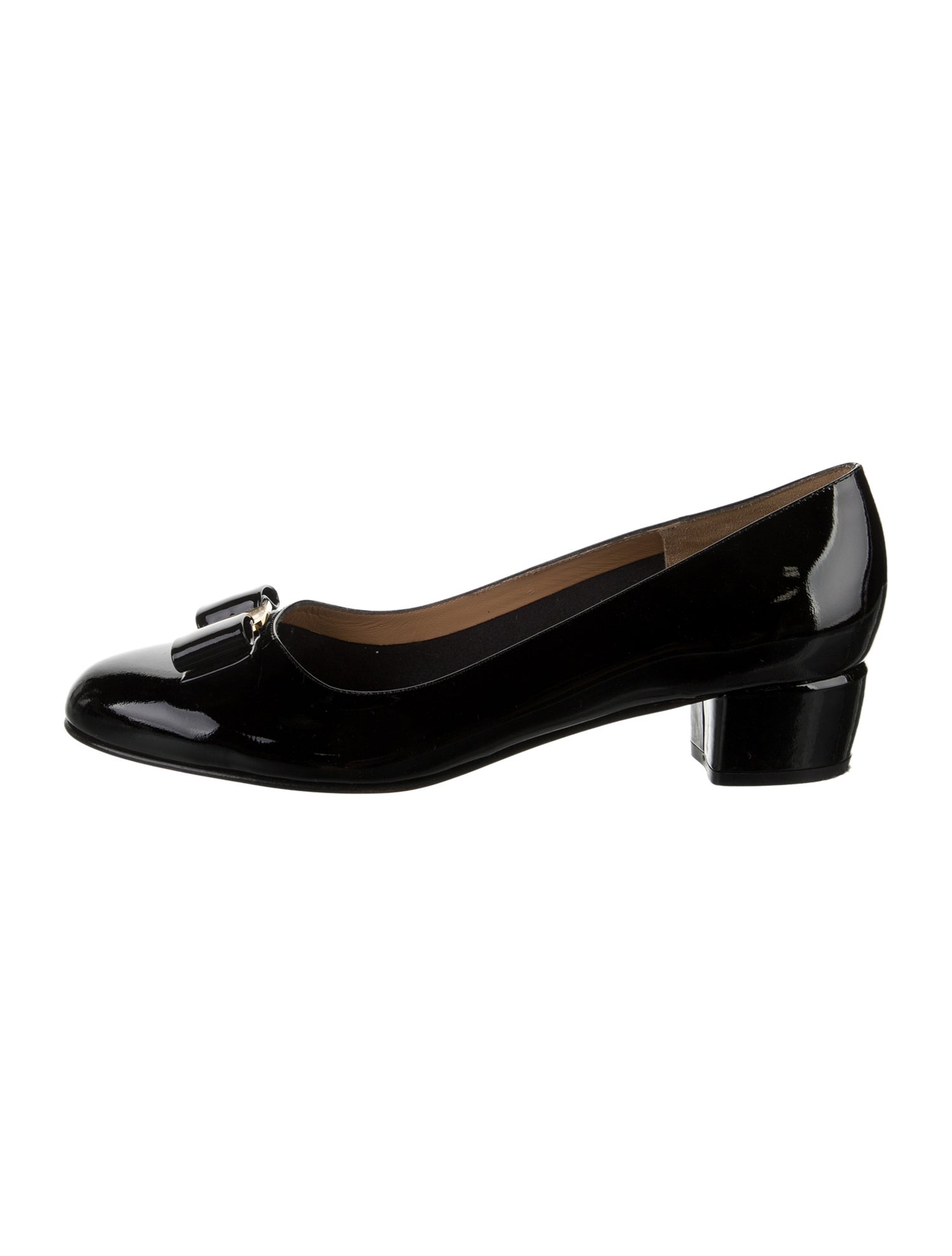 Salvatore Ferragamo Vara Bow Accent Patent Leather Pumps