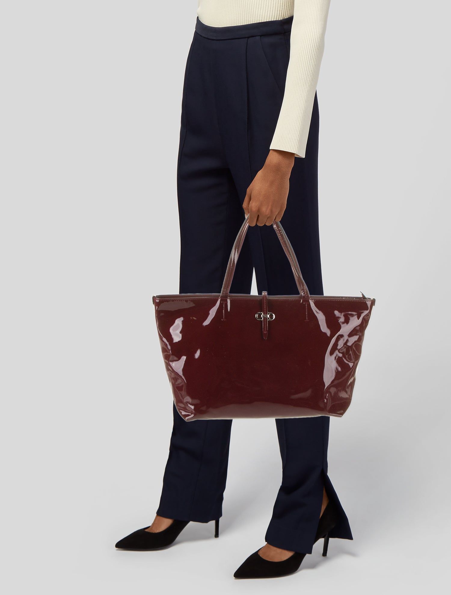 Salvatore Ferragamo Patent Leather Tote