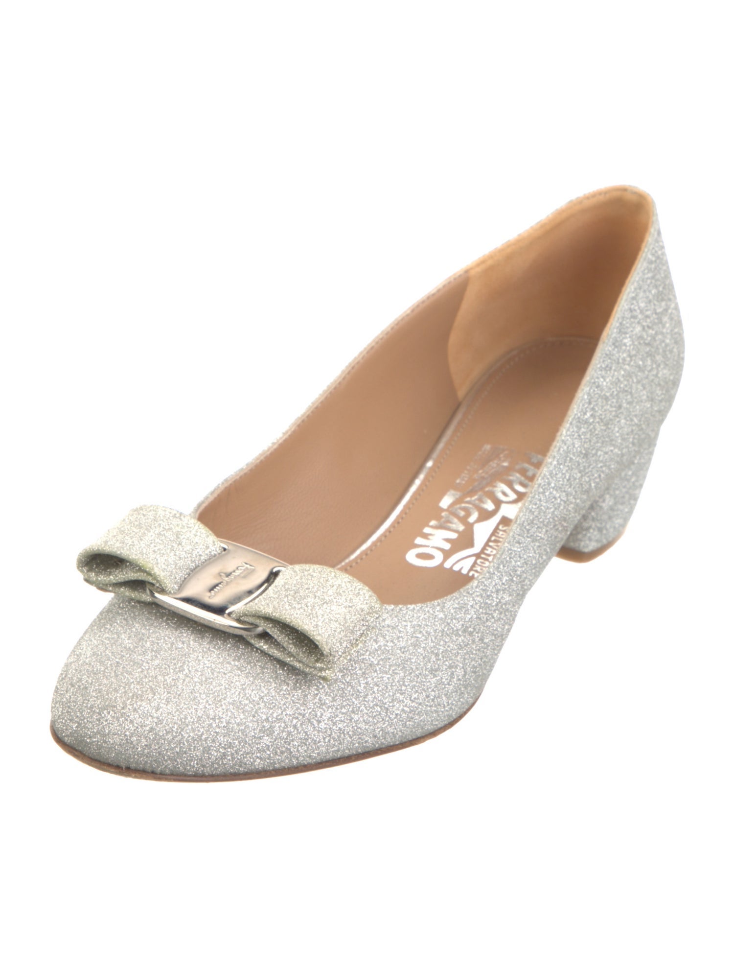 Salvatore Ferragamo Glitter Glitter Accents Pumps