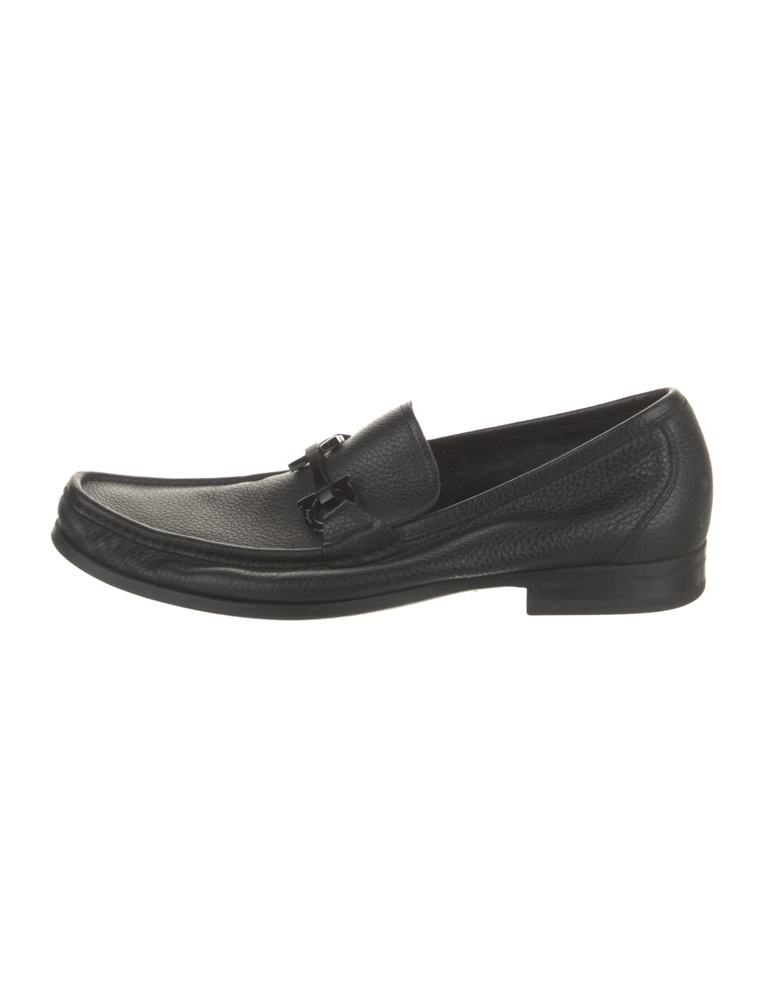 Salvatore Ferragamo Gancini Logo Leather Loafers
