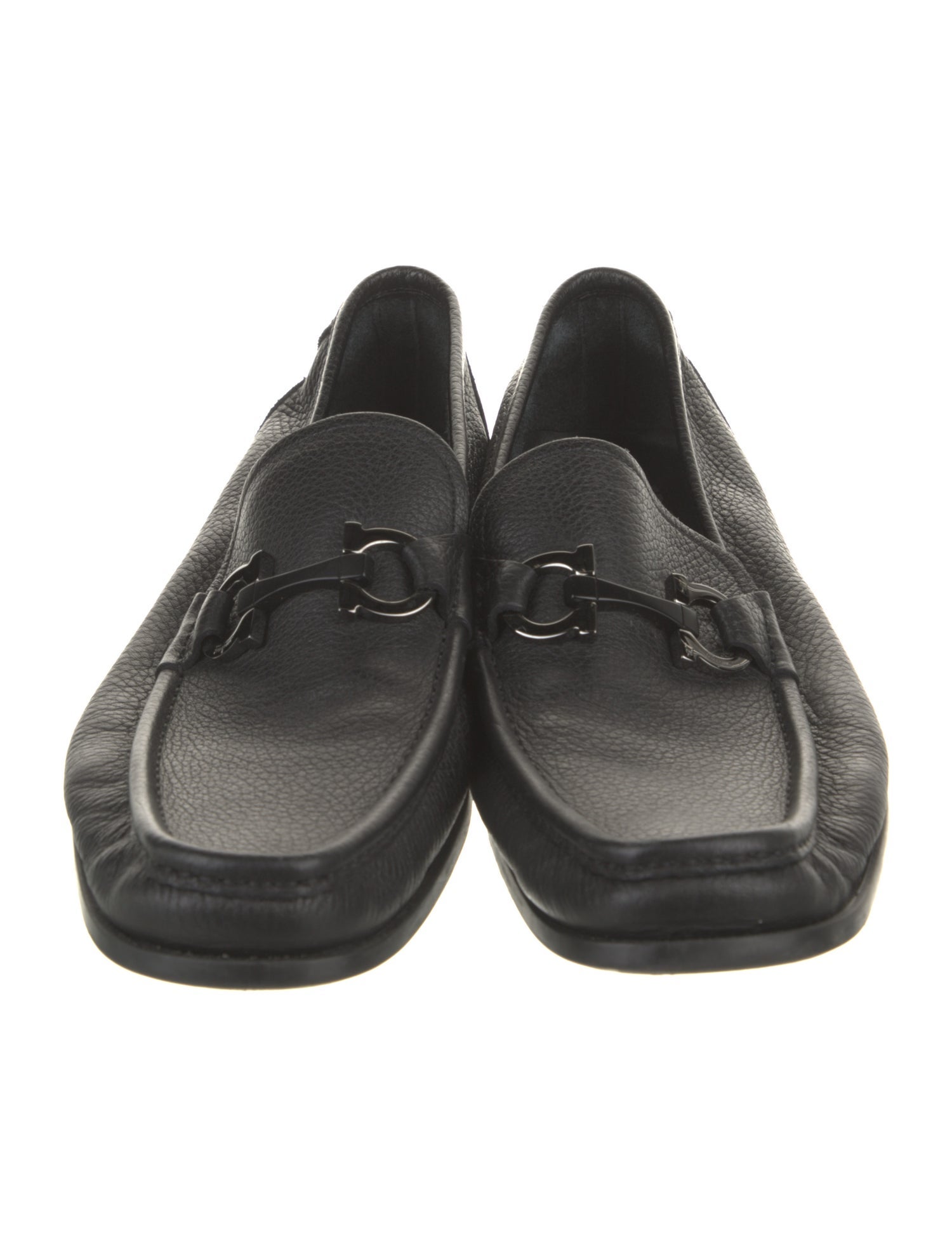 Salvatore Ferragamo Gancini Logo Leather Loafers