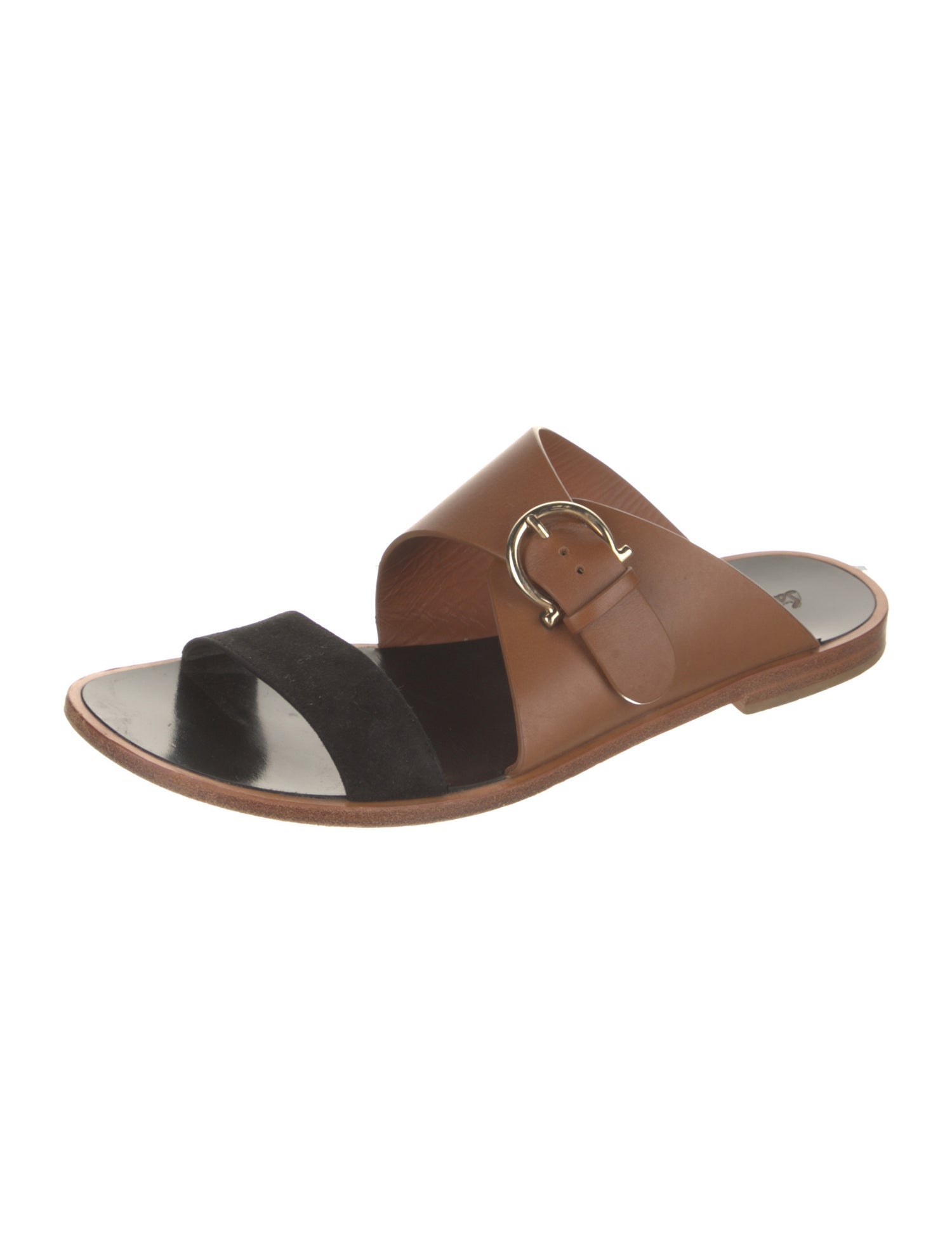 Salvatore Ferragamo Leather Slides
