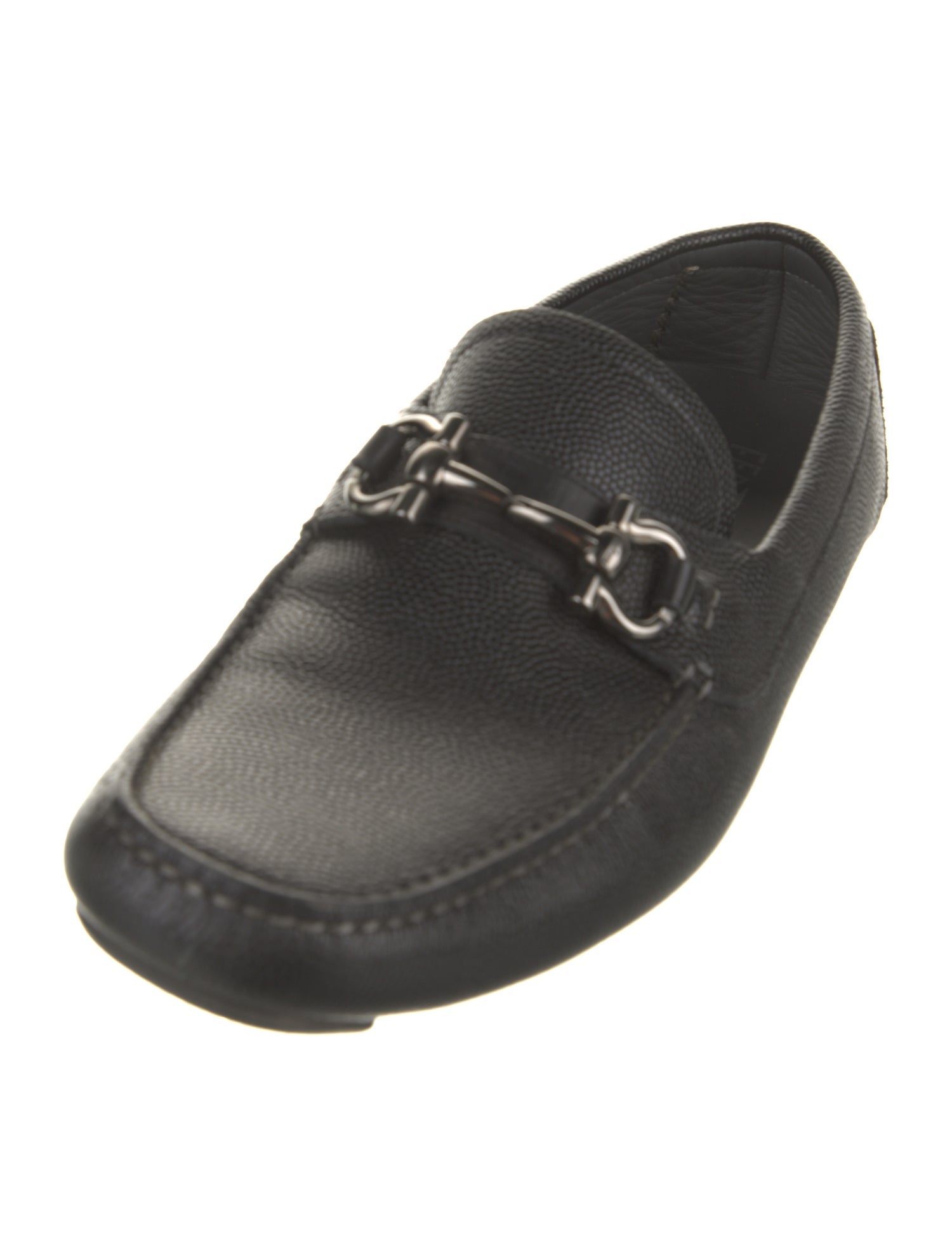 Salvatore Ferragamo Horsebit Accent Leather Drivers