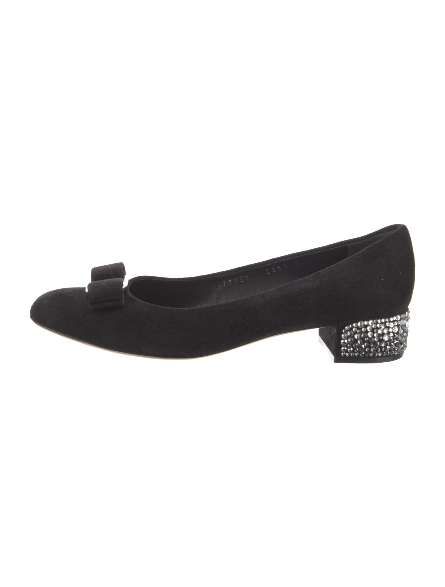 Salvatore Ferragamo Vara Bow Accent Suede Ballet Flats