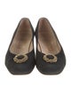 Salvatore Ferragamo Chain-Link Accent Suede Flats