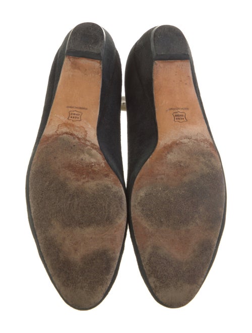 Salvatore Ferragamo Chain-Link Accent Suede Flats