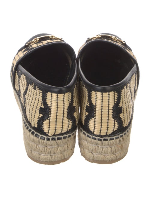 Salvatore Ferragamo Printed Leather Trim Embellishment Espadrilles