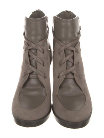 Salvatore Ferragamo Suede Lace-Up Boots