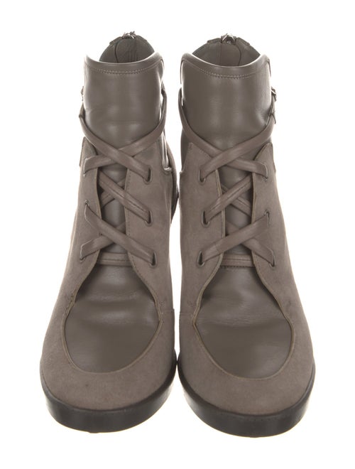 Salvatore Ferragamo Suede Lace-Up Boots