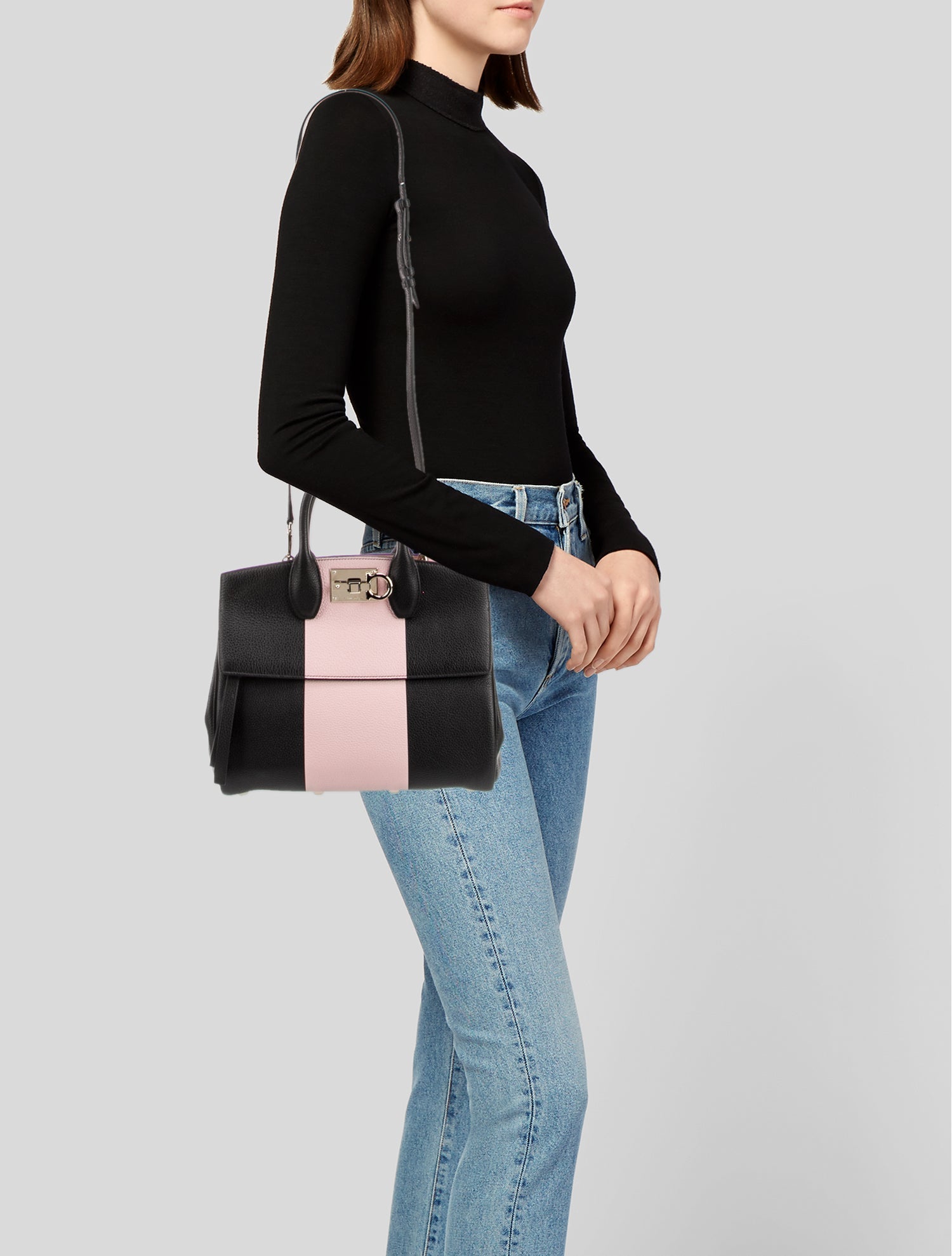 Salvatore Ferragamo Leather Top Handle Bag