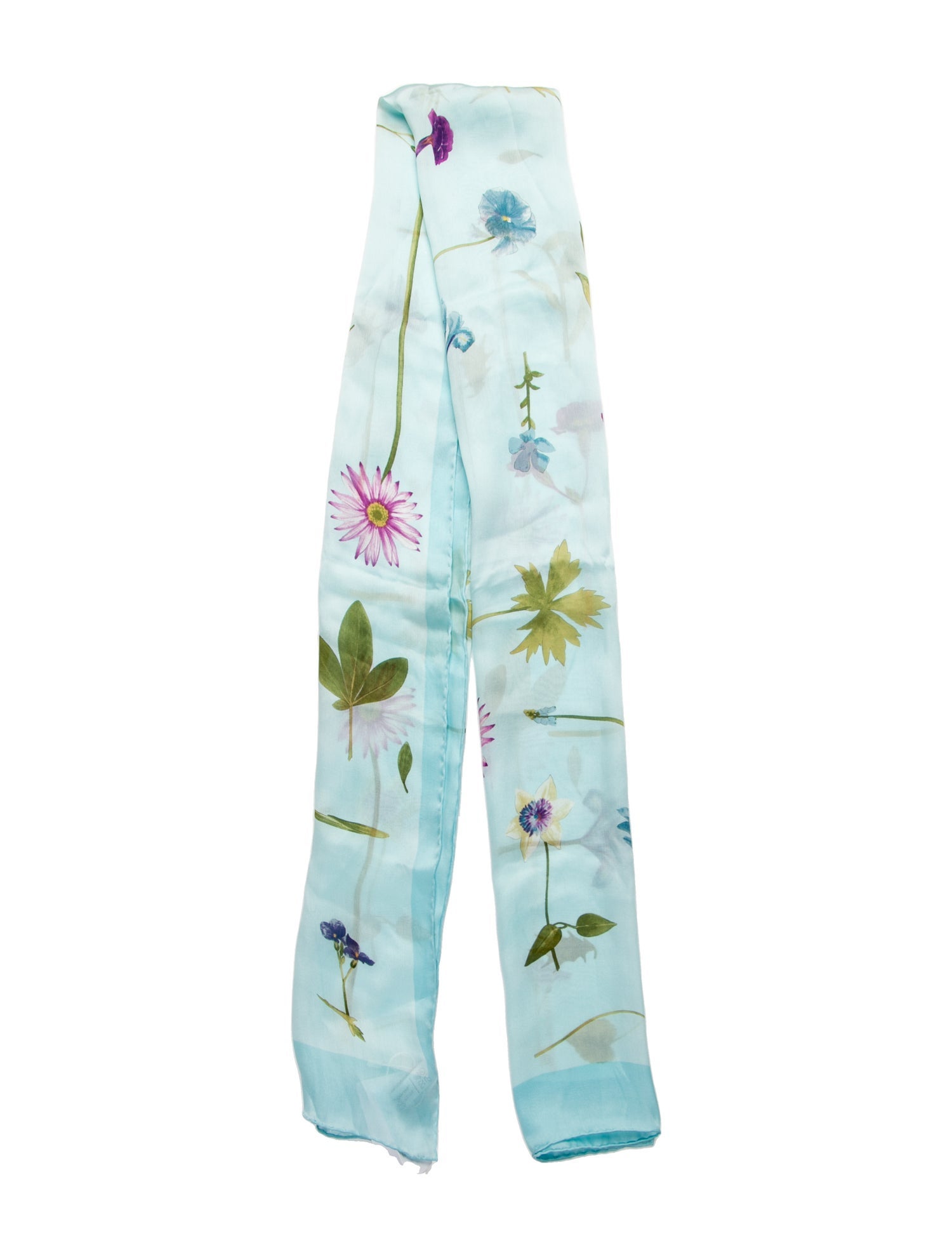 Salvatore Ferragamo Silk Floral Print Scarf