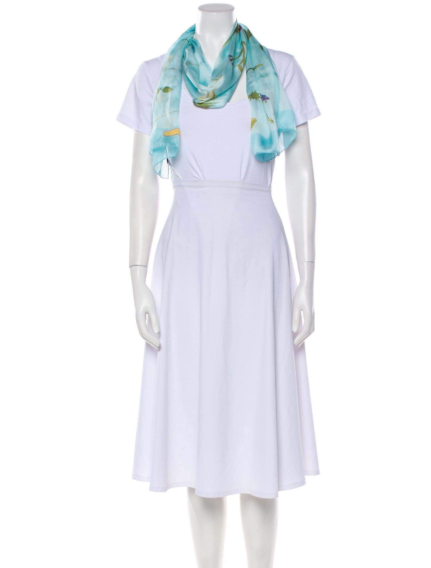 Salvatore Ferragamo Silk Floral Print Scarf