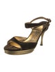 Salvatore Ferragamo Velvet Slingback Sandals