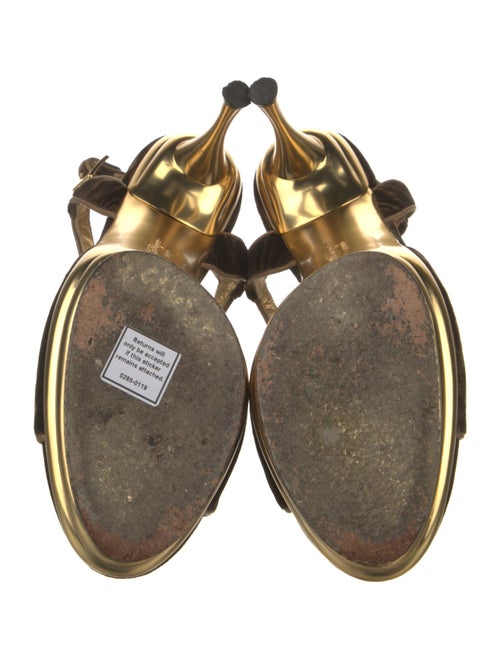 Salvatore Ferragamo Velvet Slingback Sandals