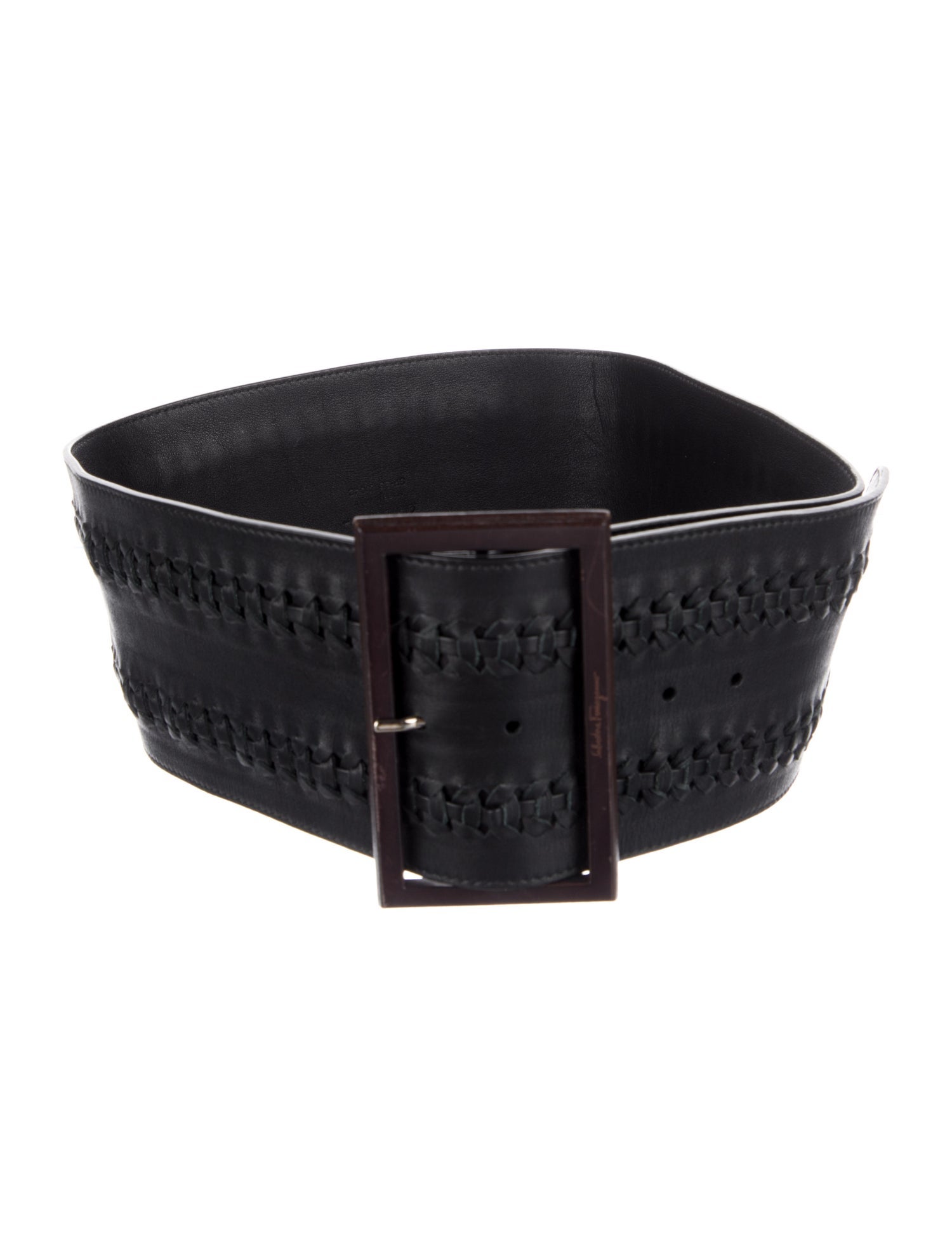 Salvatore Ferragamo Wide Leather Waist Belt